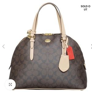 Coach peyton signature cora domed satchel